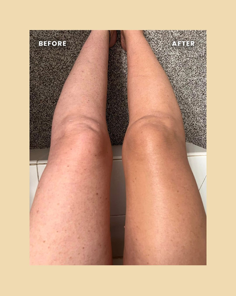 Flawless Body Coverage Before & After leg