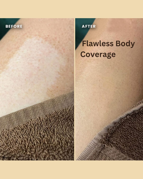Flawless Body Coverage Before & After leg